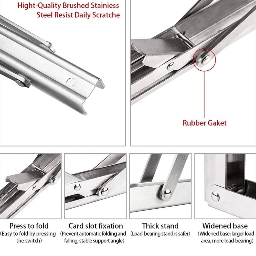 NIB DOMISL 20” Multi Function Stainless brackets - Set of 2 - Picture 8 of 9